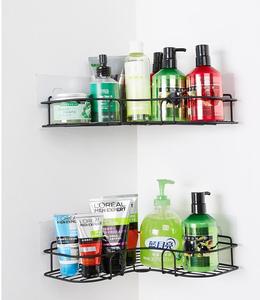 2 Tier Wall Mount Geen Boren Hoek Rack Plank Bad keuken Badkamer Planken
