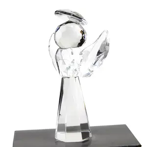 Clear Lovely Crystal Angel Figurines Decoration For Baby Shower Souvenirs Favors