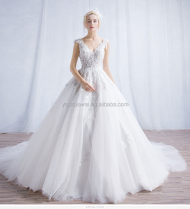 En gros la main perles robe de bal dos nu robe de mariée - Product Image 4