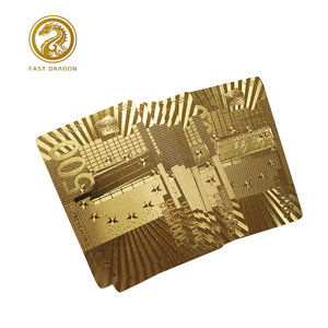 Hoja de oro de Poker de oro tarjetas 24 K Chapado en Poker juegos de mesa de plástico a prueba de agua jugando a las <span class=keywords><strong>cartas</strong></span> - Product Image 2