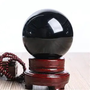 Großhandel Akrobatik Geburtstags geschenk grün Obsidian Ball Wahrsagerei schwarz Obsidian Kugel Scry