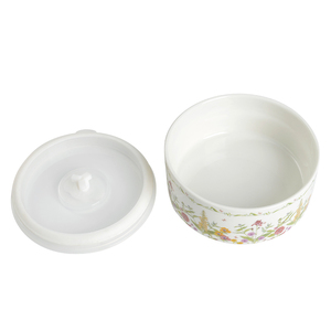 El último diseño botánico de cerámica china de hueso de tazón de sopa con tapa - Product Image 3
