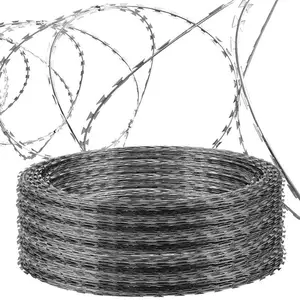 Filo spinato del filo spinato del nastro del recinto del rasoio galvanizzato per industriale e domestico