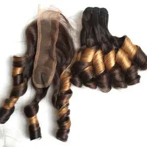 Hot Selling Top Quality Double Drawn Funmi Ombre Human Hair Made Of Vietnam Hair Super Double Drawn Hair Vietnam