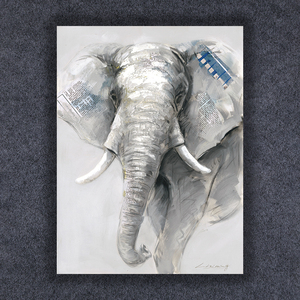 <span class=keywords><strong>Art</strong></span> <span class=keywords><strong>animalier</strong></span> Éléphant Peint À La Main Peinture à L'huile Sur Toile Impression Image Décorative Pour Chambre Ou Salon - Product Image 1
