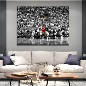 Pittura di arte astratta Michael Poster Fly Dunk basket immagini a parete per la decorazione del soggiorno camera da letto Sport Canvas