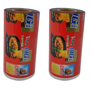 Custom Printed Metallised Foil Aluminum Foil Plastic Food Packaging Film for Instant Noodles wrapping