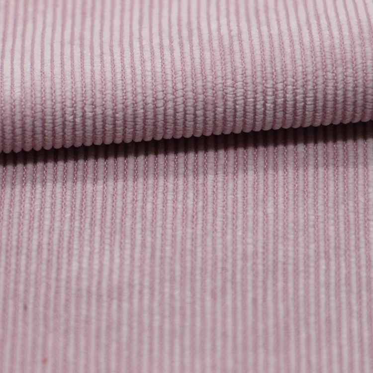 Розовая нейлоновая Полиэстеровая полосатая Вельветовая ткань 14 Вт для женских курток, кепок, брюк
