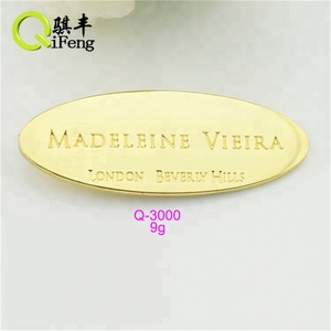 Forma oval <span class=keywords><strong>de</strong></span> moda <span class=keywords><strong>plata</strong></span> grabado logotipo personalizado etiqueta del equipaje placa - Product Image 4