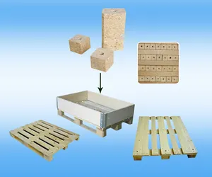 Industrial wooden pallet notcher production line/ wood pallet blocks making machine