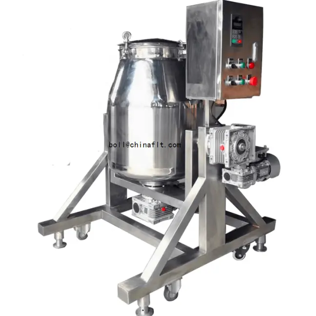 100 liter stainless steel rotary pencampuran drum untuk bubuk