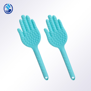 Meridian Shot body Health Beat Board Pad Palm palmada Forma de <span class=keywords><strong>la</strong></span> mano palmada Masaje de silicona Palillo para golpear - Product Image 1