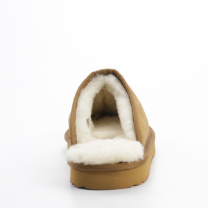 Venta al por mayor, zapatillas de piel de oveja australiana cálida de cuero genuino para interiores y exteriores, se acepta OEM ODM