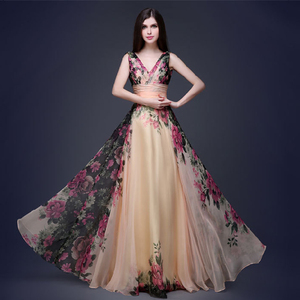 chiffon evening wear