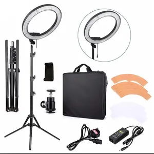 RL-18 Rechargeable Flash Make Up Salon Vanity Mirror Mobile Phone Makeup Led Ring Light 18 Inch