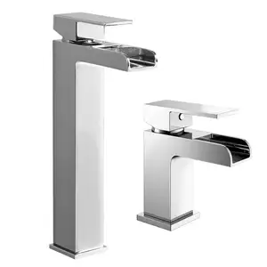 CURNEAL produttore rubinetti di design montati sul ponte rubinetto per lavabo da bagno a cascata con lavabo a foro singolo