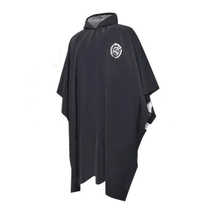 Xinxing officer poncho black color for Angola officer department high quality poncho with silk printing