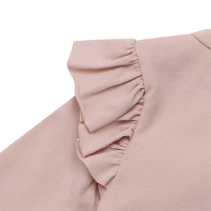 Primavera e Autunno abbigliamento bambino <span class=keywords><strong>t</strong></span> shirt a manica lunga per le ragazze 100% cotone con colletto di pizzo Del Bambino vestiti della ragazza - Product Image 3