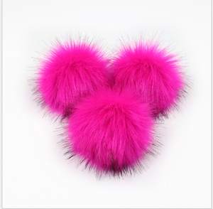 Usine de gros Faux <span class=keywords><strong>renard</strong></span> brut et fourrure de raton laveur Pom Pom boules Snap/Pin/Paster pour <span class=keywords><strong>une</strong></span> utilisation de vêtement - Product Image 3
