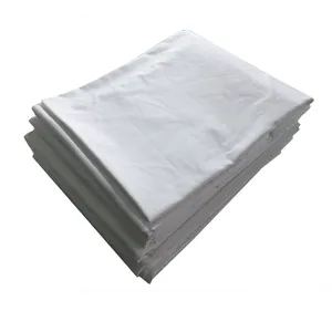 CVC50/50 180TC सादे सफेद थोक होटल चादरें, लिफाफा pillowcase