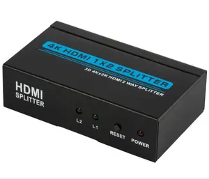 2 路 HDMI 1.4 分束器 1 合 2 输出 4 K 3D 有源放大器切换器适用于 HDTV PC, 投影机 PS2 PS3 PS4 XBox360 蓝光 DVD 等