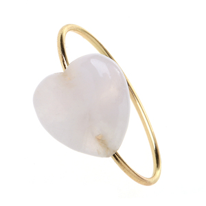 Anello in pietra naturale, anello in pietra a energia energetica, anello in pietra a cuore L o v e per regalo donna ragazza donna - Product Image 3