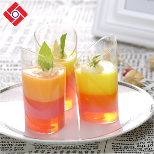 Jetable Mini Biseau Ronde 2.8 oz Transparent En Plastique Transparent <span class=keywords><strong>Mousse</strong></span> de Yaourt Tasse Avec Couvercle - Product Image 2