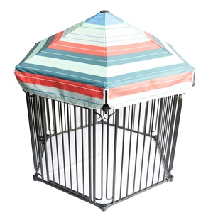 Professionnel <span class=keywords><strong>D</strong></span>'exercice Portatif De Fer Clôture Chiot Chien Lapin <span class=keywords><strong>Chenil</strong></span> Avec Auvent - Product Image 1