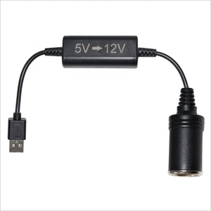 DC Step Up Voltage Boost Converter Cable 5V USB A maschio A 12V presa accendisigari per auto femmina per GPS/auto/DVR - Product Image 3