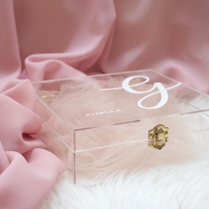 Tinh tế thanh lịch rõ ràng <span class=keywords><strong>Acrylic</strong></span> quý hộp đồ trang sức perspex lưu niệm hộp - Product Image 3