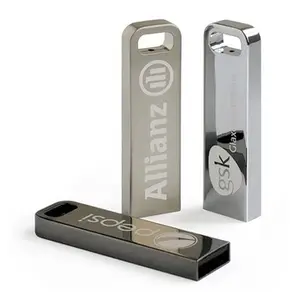 Rvs premium promotie geschenk aangepaste laser gegraveerde metalen case 8 GB 16 GB 32 GB usb stick