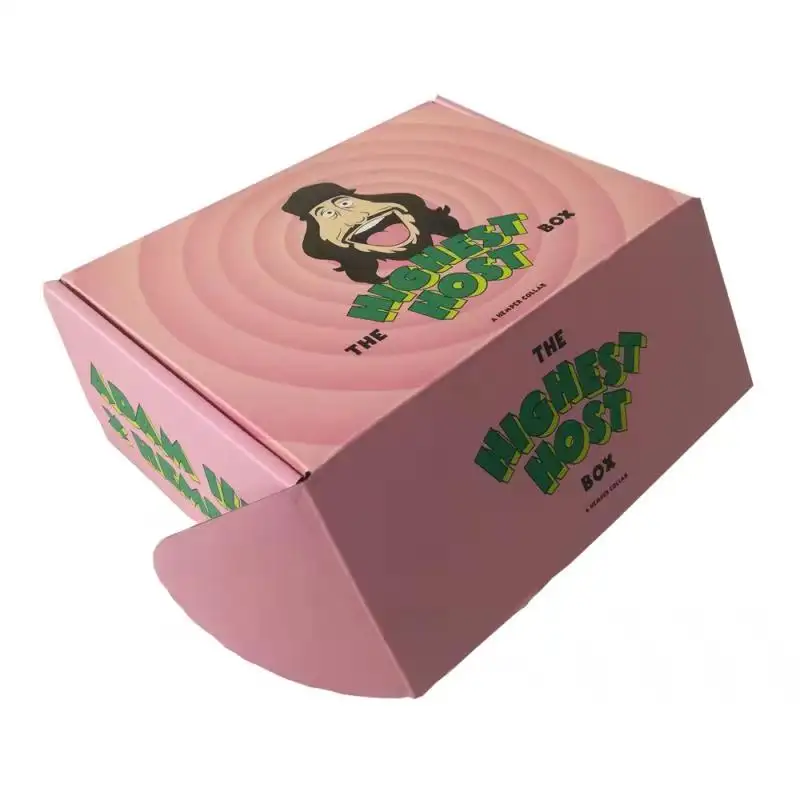 Recicláveis Várias cor De Papelão De Presente Rosa de Papel Logotipo Personalizado Caixas de Papelão Ondulado