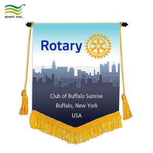 Bandera y <span class=keywords><strong>banderines</strong></span> de fútbol impresos personalizados con flecos Banderas de exterior de calidad premium - Product Image 6