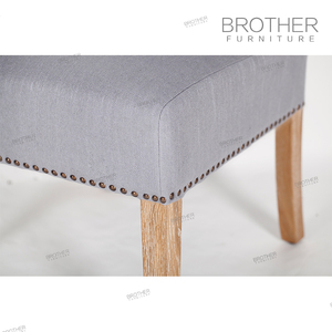 Nouveau Design Gris Clair Tissu touffeté vintage accent chaises meubles - Product Image 6