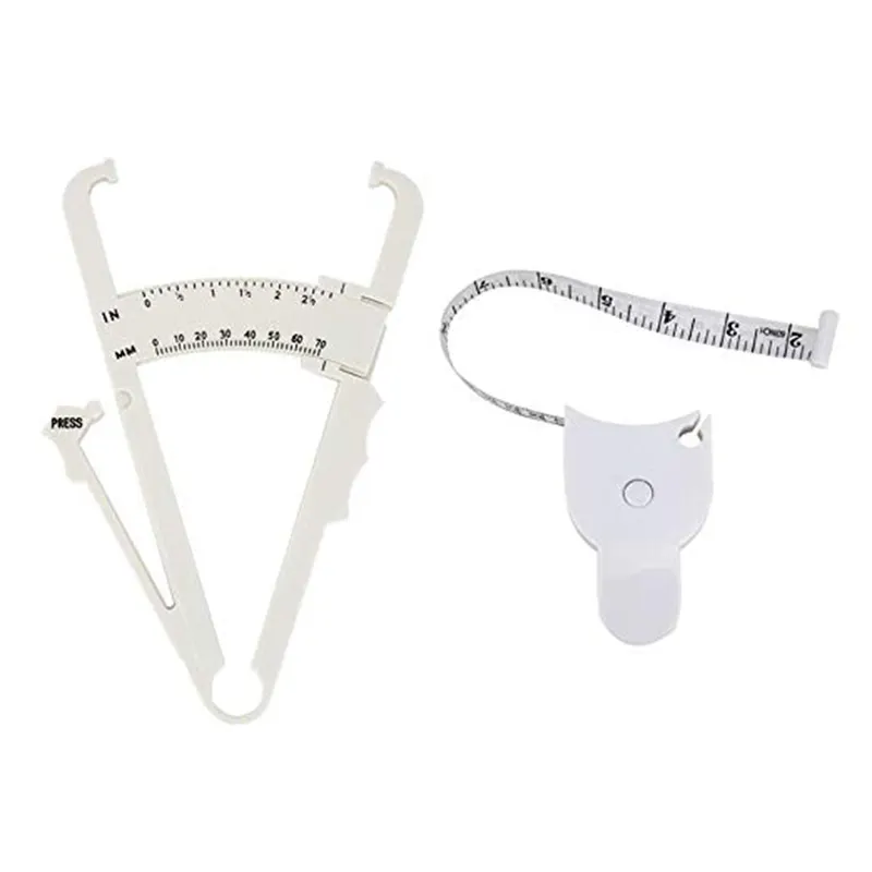 Body Fat Caliper Fat Measuring Caliper Combo Set Weight and Body Measure for Men Women Body Fat Measure Tape Fitness Weight Loss