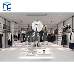 Cheap Price Modern Clothes Display Cabinet Ladies Clothes Shop Interior Design Clothes Shop Design