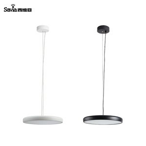 Lámpara Colgante de <span class=keywords><strong>Techo</strong></span> Redonda Moderna Savia <span class=keywords><strong>Led</strong></span>, de Acrílico y Metal, Diseño Plano Decorativo - Product Image 3