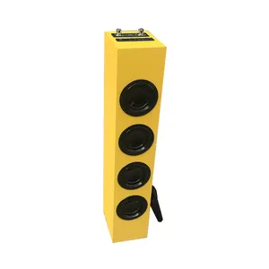 OEM 20w wireless home theatre wooden karaoke tower speaker for kids