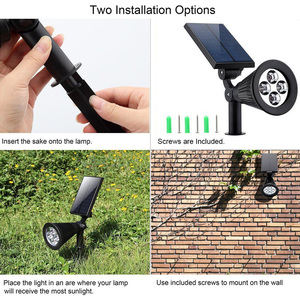 Alle in einem led solar straße licht Wasserdicht IP65 einstellbare 2 watt landschaft lampe outdoor led solar garten lichter - Product Image 4