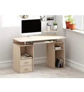 خشب ليفي متوسط الكثافة أثاث مكتب الكمبيوتر مع خزانة الأدراج حاسوب شخصي مكتبي الجدول