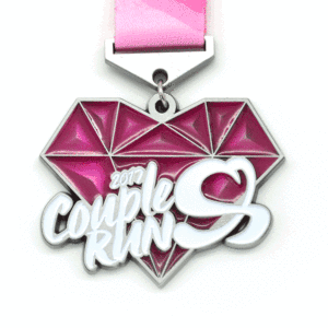 Personalizado nuevo diseño de forma de amor par correr metal medallas - Product Image 2