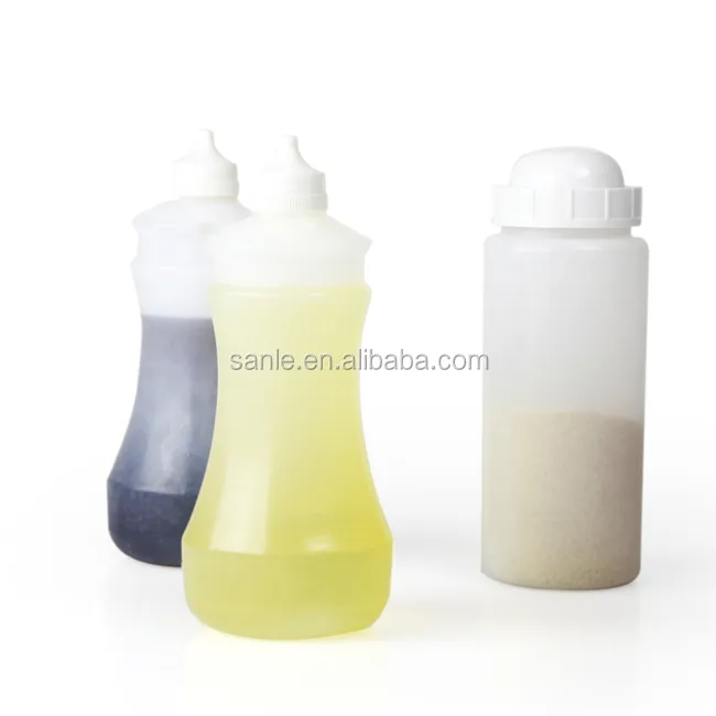 Saucen flasche 375ml LDPE Kunststoff leer transparent transparent neuen Stil leicht zu quetschen