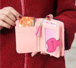 Mignon petit chat sac à main, gland zipper imprimer courte bande <span class=keywords><strong>dessin</strong></span>ée <span class=keywords><strong>femme</strong></span> portefeuille - Product Image 6