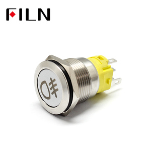 16mm 12v LED Stainless Steel Metal Push <strong>Button</strong> Switch Dashboard Warning <strong>Symbol</strong> Momentary Latching Car Racing - Product Image 5