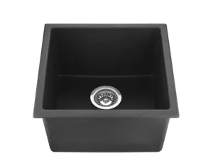 Tek kase lavabo yardımcı granit 9 inç derin mutfak lavabo