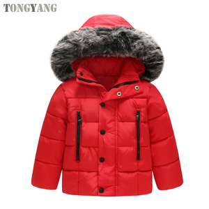 TONGYANG Baby Boys and Girls Jacket 2019 Autumn Winter Kids Jacket Coat Warm Thick Hooded Children Outerwear Coat - Product Image 3