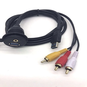 Water Proof <strong>USB</strong> and 3rca, 3.5 mm Female Aux Extension Line <strong>Used</strong> for Motor Ship Cables - Product Image 2