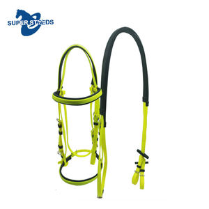 All'ingrosso equestre occidentale briglia in PVC rivestito in Nylon cavallo attrezzature con allegato naso fascia per la guida - Product Image 6