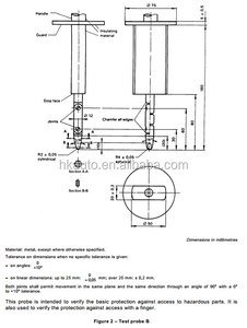 IPX testi parmak probu IEC60529