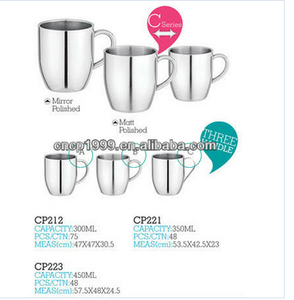 Mini en acier inoxydable café mug isotherme 2015 tasse en métal avec poignée - Product Image 2